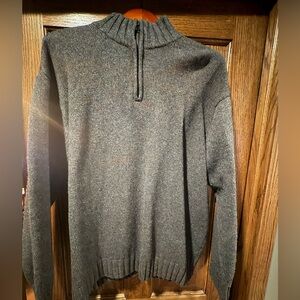L.L. Bean Men's Charcoal Half-Zip Sweater